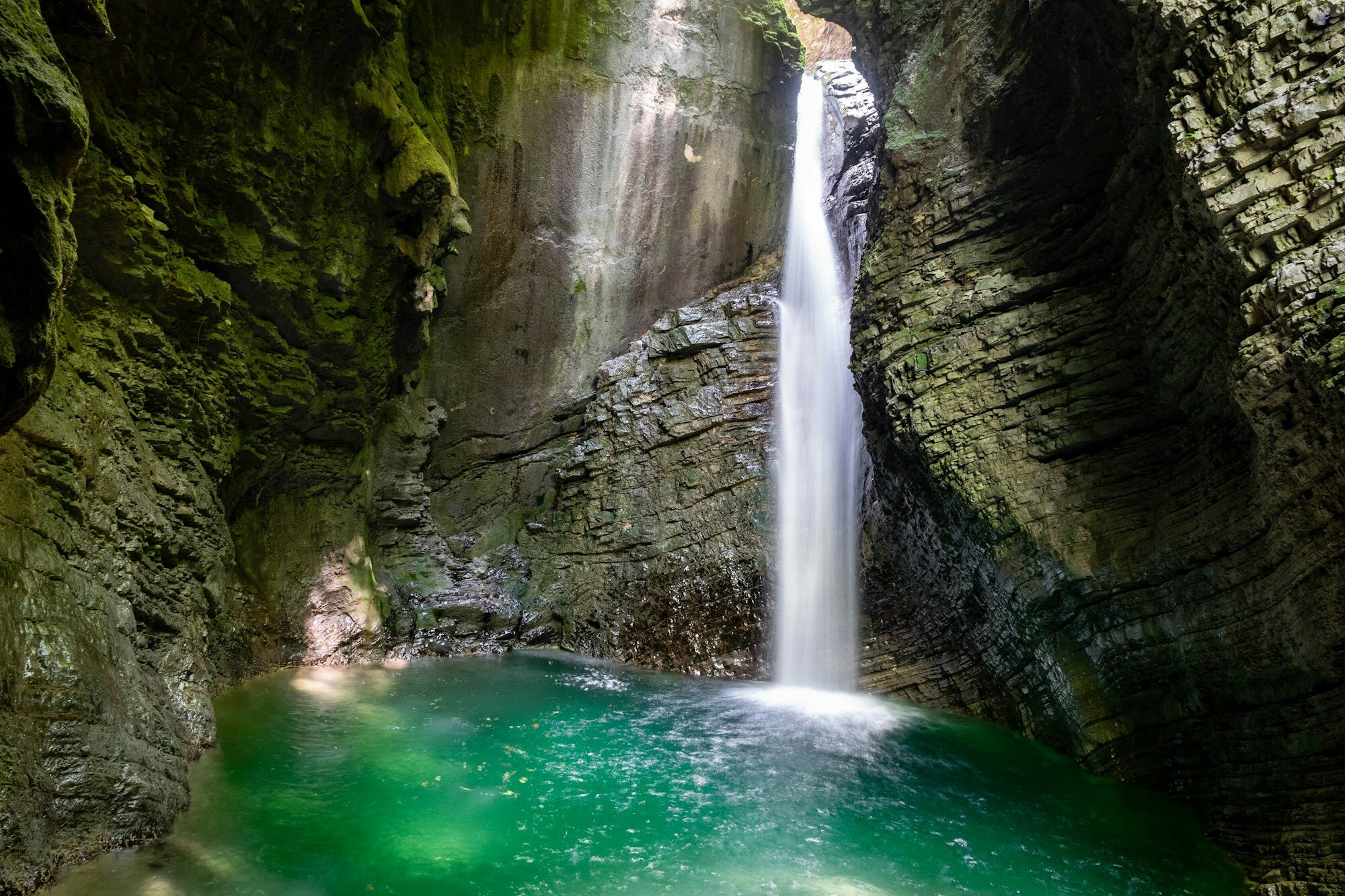 La cascade de Kozjak près de Kobarid en Slovénie