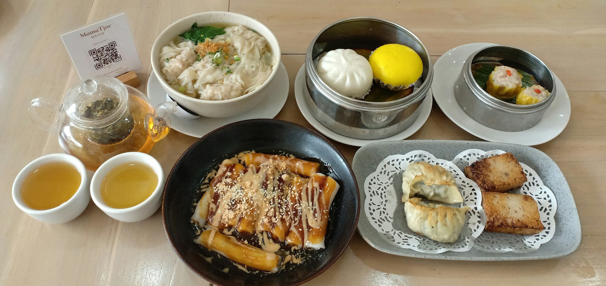 香港的點心桌與共享菜餚