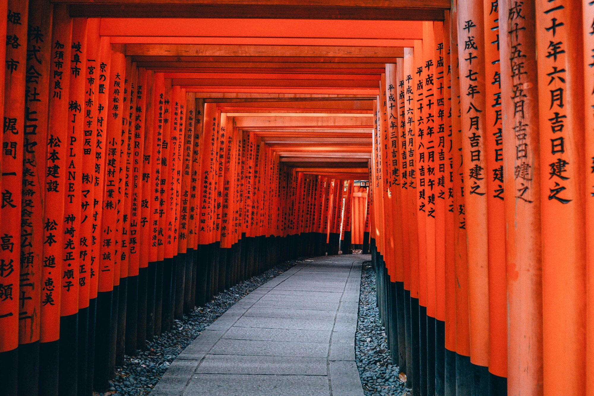 Torii de Fushimi Inari pour les journées consacrées aux temples de Kyoto