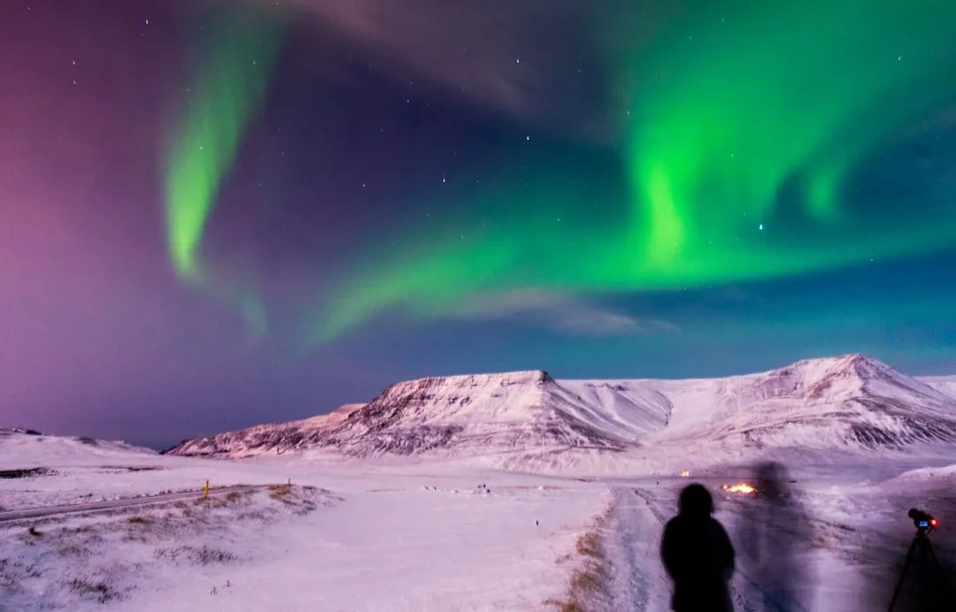 Lumières d'hiver de Reykjavik
