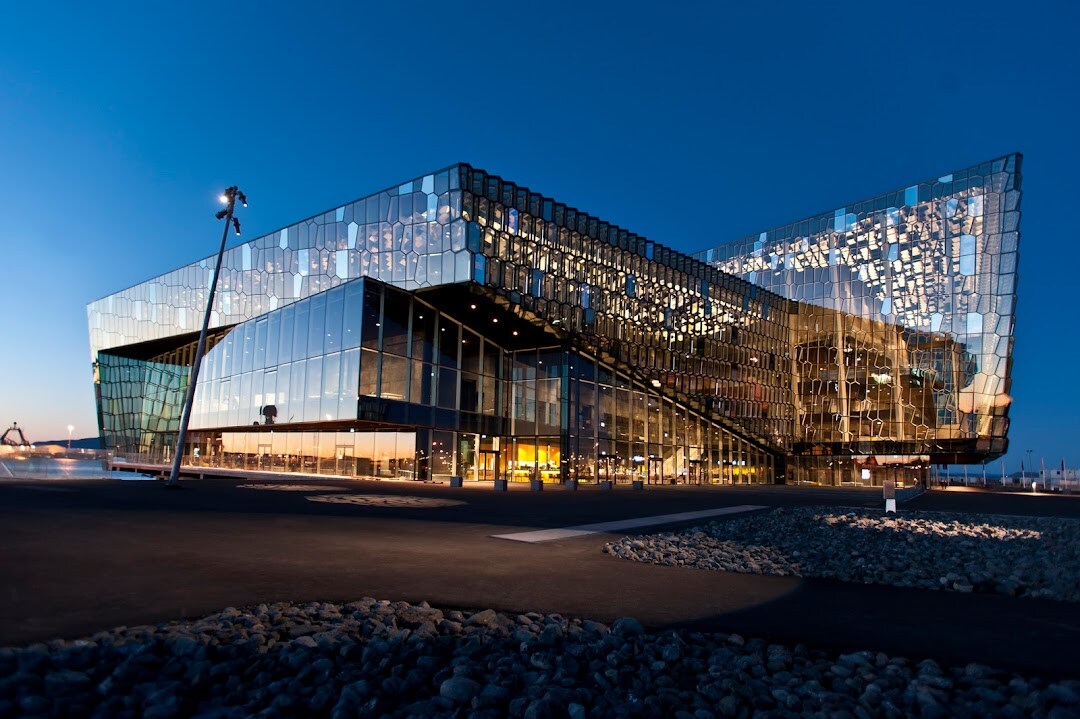Harpa Concert Hall Bus Stop Reykjavik